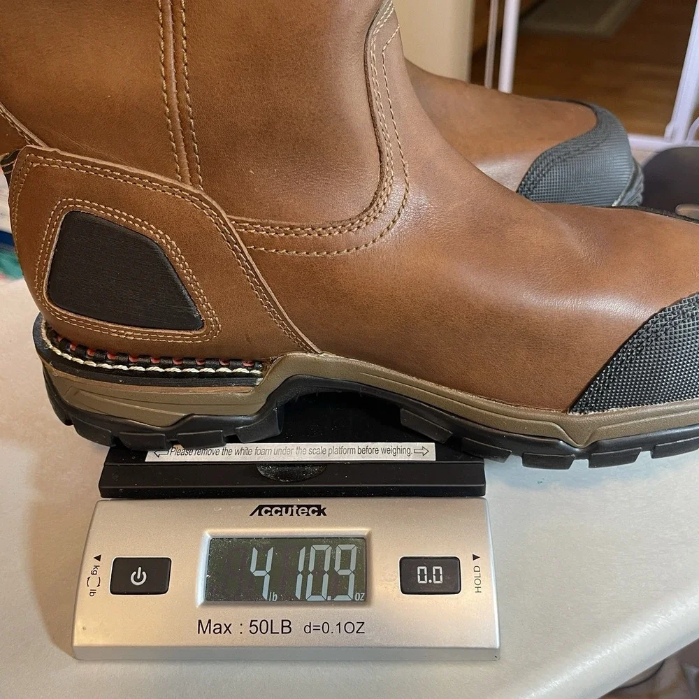 Red Wing 4448 Pull On Work Boots Men's 9.5 E2 Brown Steel‎ Toe Vibram Waterproof
